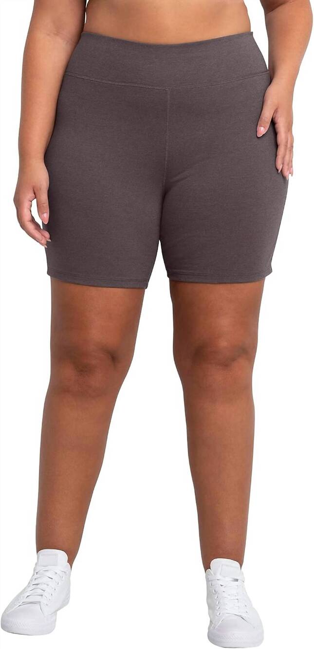 NEW IDEOLOGY women's activewear sweat set bike shorts in black charcoal